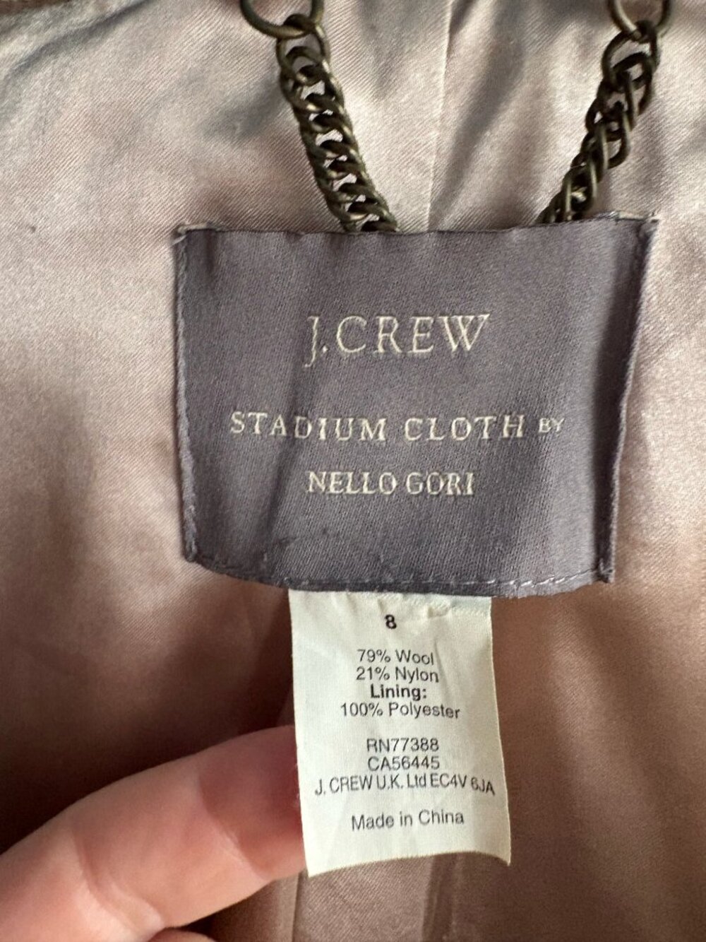 J.Crew Stadium-Cloth Cocoon Coat | Size 8 - Picture 9 of 10